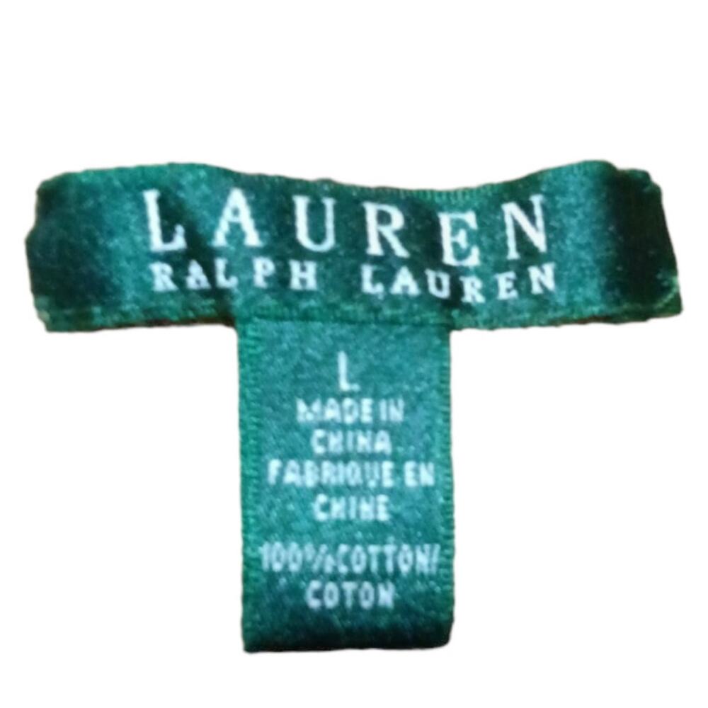 Vintage LRL Ralph Lauren Y2K camel ribbed knit buckle sweater size L - Picture 4 of 4